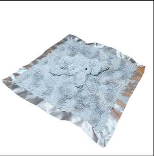 Cloud Island Grey Elephant Plush Security Blanket Lovey with Satin Trim